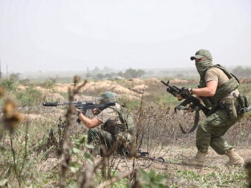 Soldados en la guerra en Ucrania