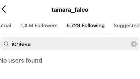 Tamara Falcó deja de seguir a Íñigo Onieva en Instagram Tamara Falcó deja de seguir a Íñigo Onieva en Instagram