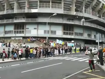 Las protestas de activistas medioambientales contra un proyecto urbanístico en el sur de Tenerife Las protestas de activistas medioambientales contra un proyecto urbanístico en el sur de Tenerife