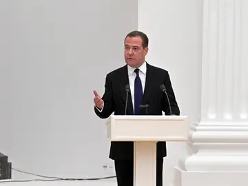 El expresidente y número dos del Consejo de Seguridad Nacional de Rusia, Dmitri Medvédev El expresidente y número dos del Consejo de Seguridad Nacional de Rusia, Dmitri Medvédev