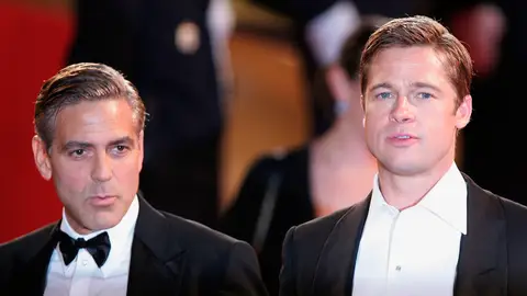 George Clooney y Brad Pitt George Clooney y Brad Pitt