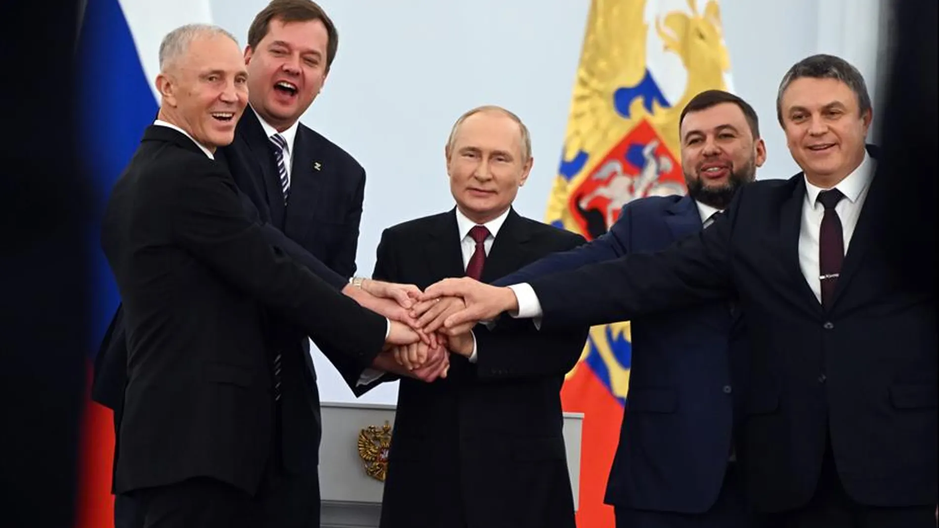 Vladímir Putin celebra la anexión de cuatro regiones rusas