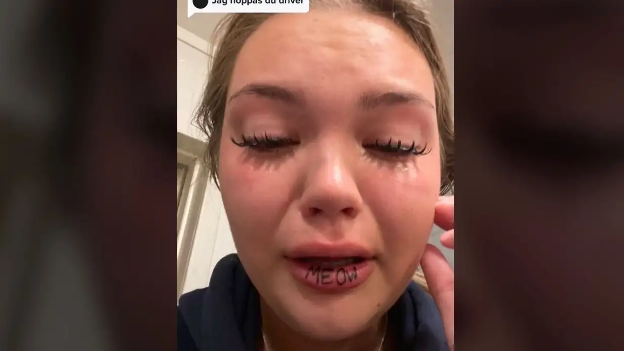 Imagen de Wilma Hägglund tras realizarse el tatuaje Imagen de Wilma Hägglund tras realizarse el tatuaje