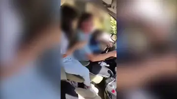 Imágenes de conducción temeraria en una carretera con dos carriles en Salamanca Imágenes de conducción temeraria en una carretera con dos carriles en Salamanca