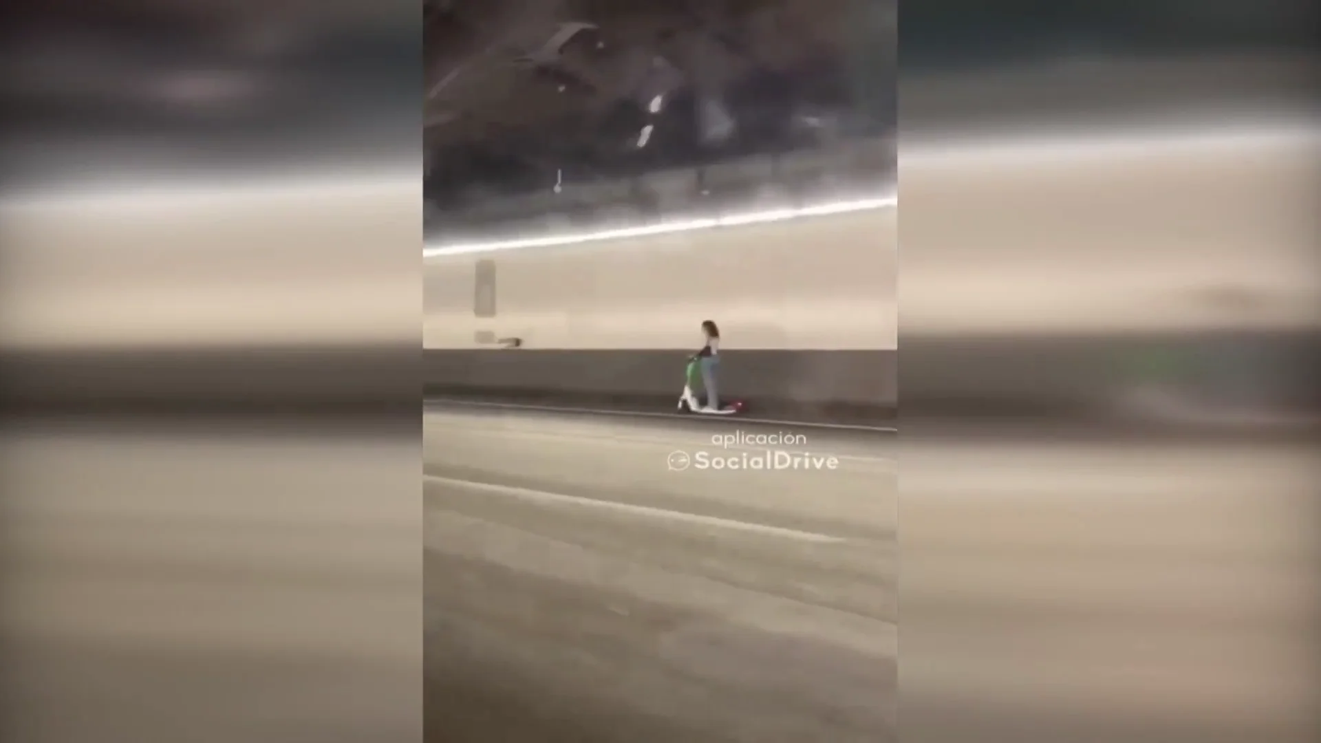 Circulando con patinete eléctrico por la M-30 Circulando con patinete eléctrico por la M-30