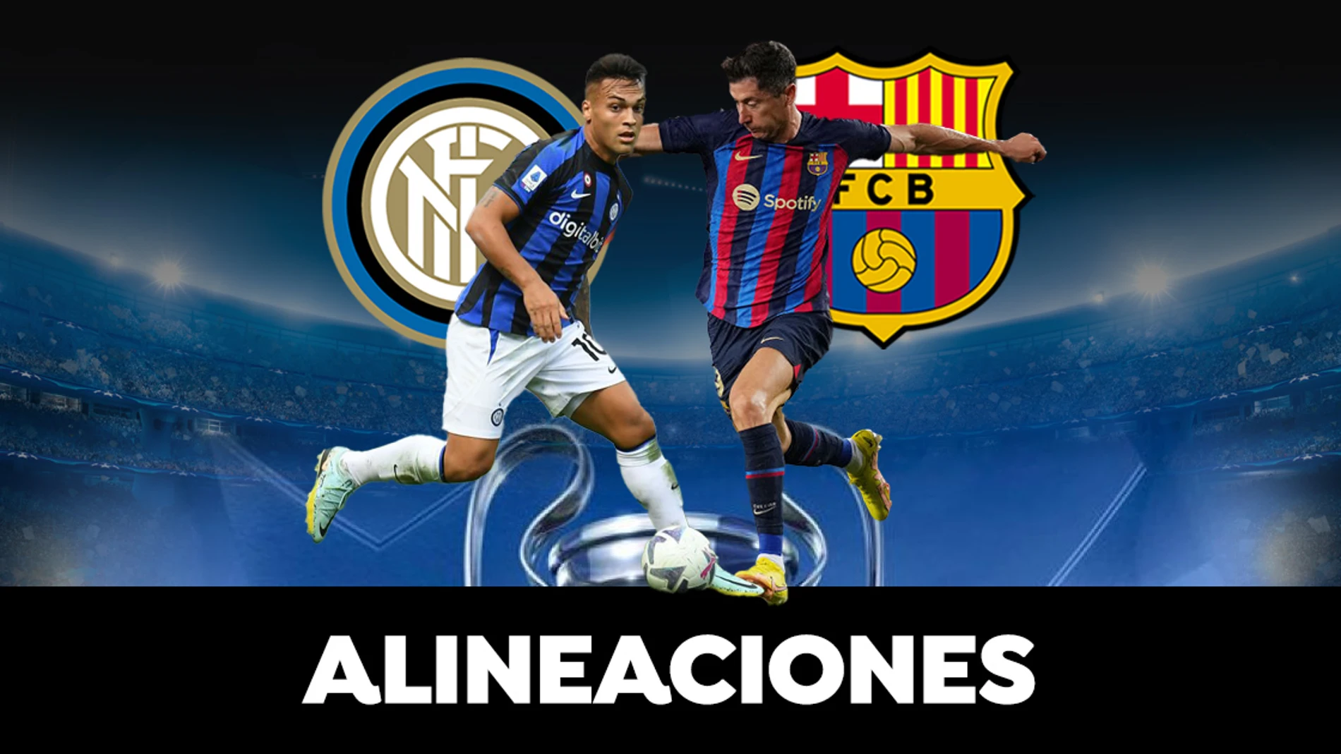 Instituto menos Composición Alineación del Barcelona hoy contra el Inter de Milán en el partido de la  Champions League
