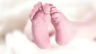 Imagen de los pies de un bebé Imagen de los pies de un bebé