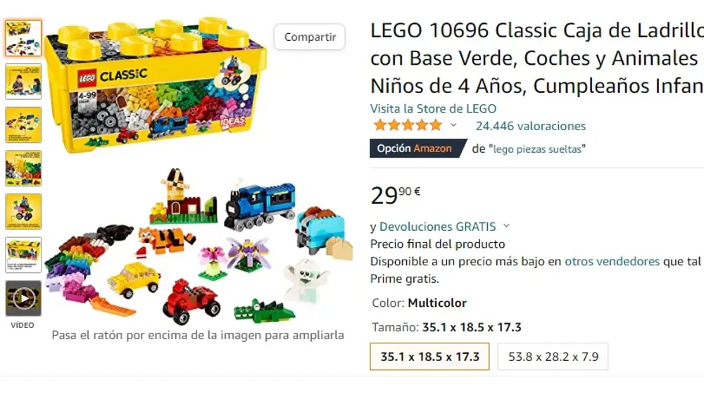 Piezas sueltas de Lego