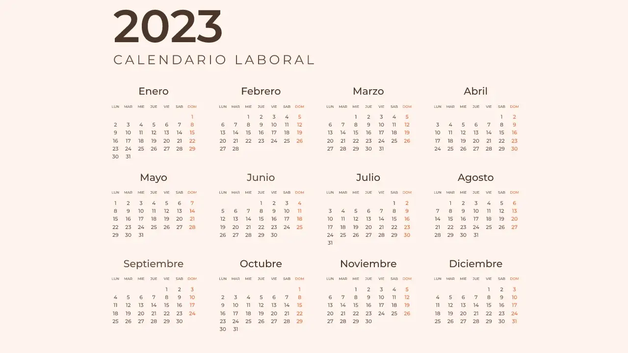 Calendario laboral 2023 Calendario laboral 2023