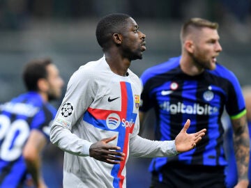 Ousmane Dembele, en el partido ante el Inter de Milán