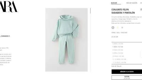 Conjunto de sudadera y pantalón de Zara Kids Conjunto de sudadera y pantalón de Zara Kids
