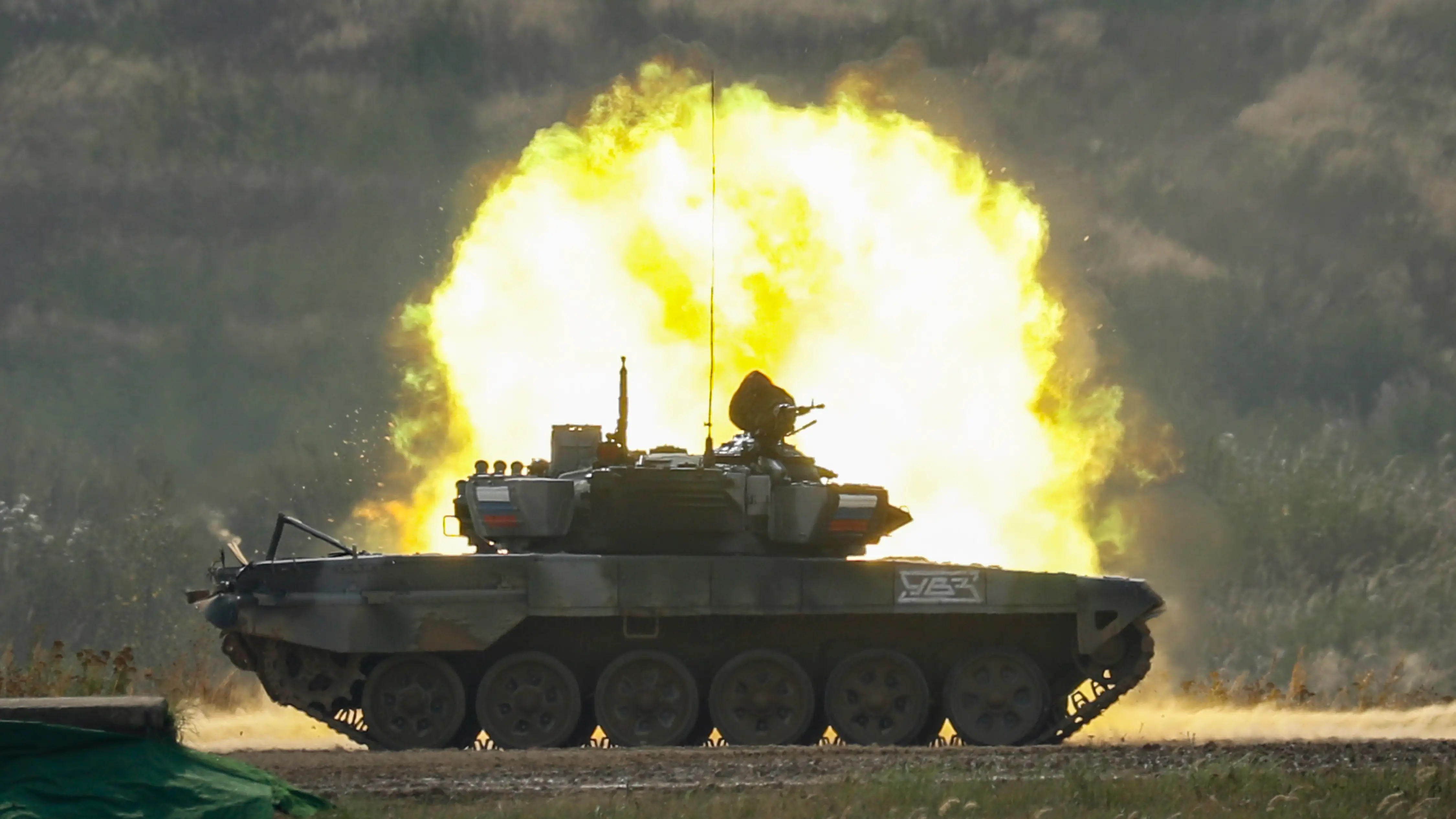 Imagen de archivo de un tanque ruso Imagen de archivo de un tanque ruso