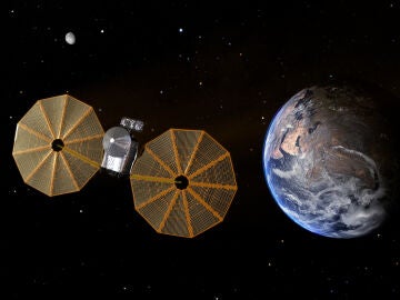 Imagen de la misión Lucy en el espacio
