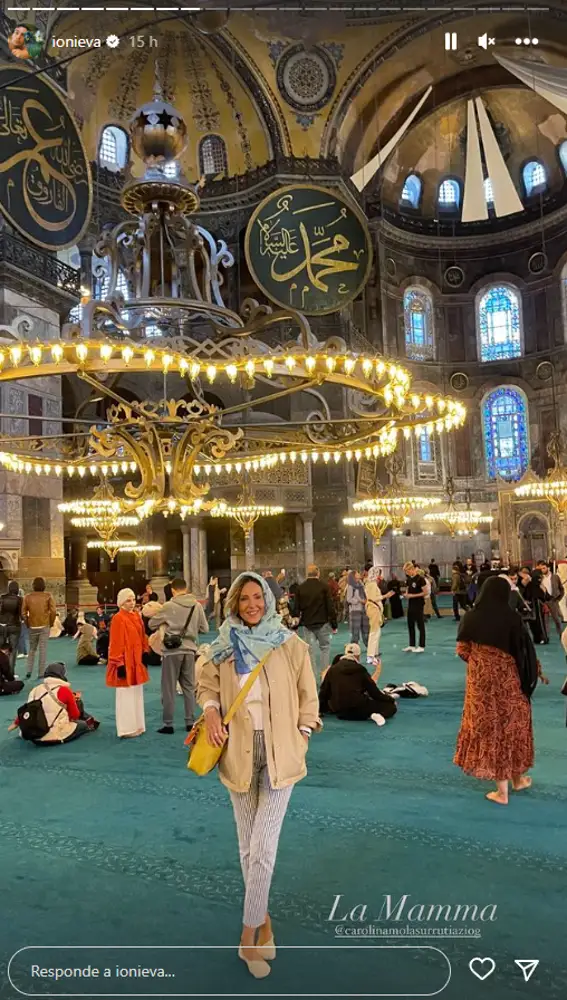 Carolina Molas, de viaje en Turquía con su hijo Íñigo Onieva
