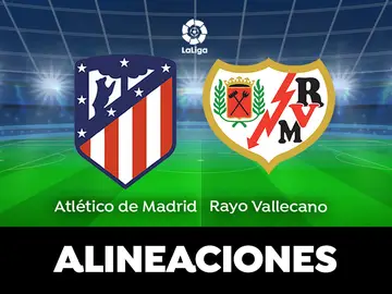 Alineación del Atlético de Madrid hoy ante el Rayo Vallecano Alineación del Atlético de Madrid hoy ante el Rayo Vallecano