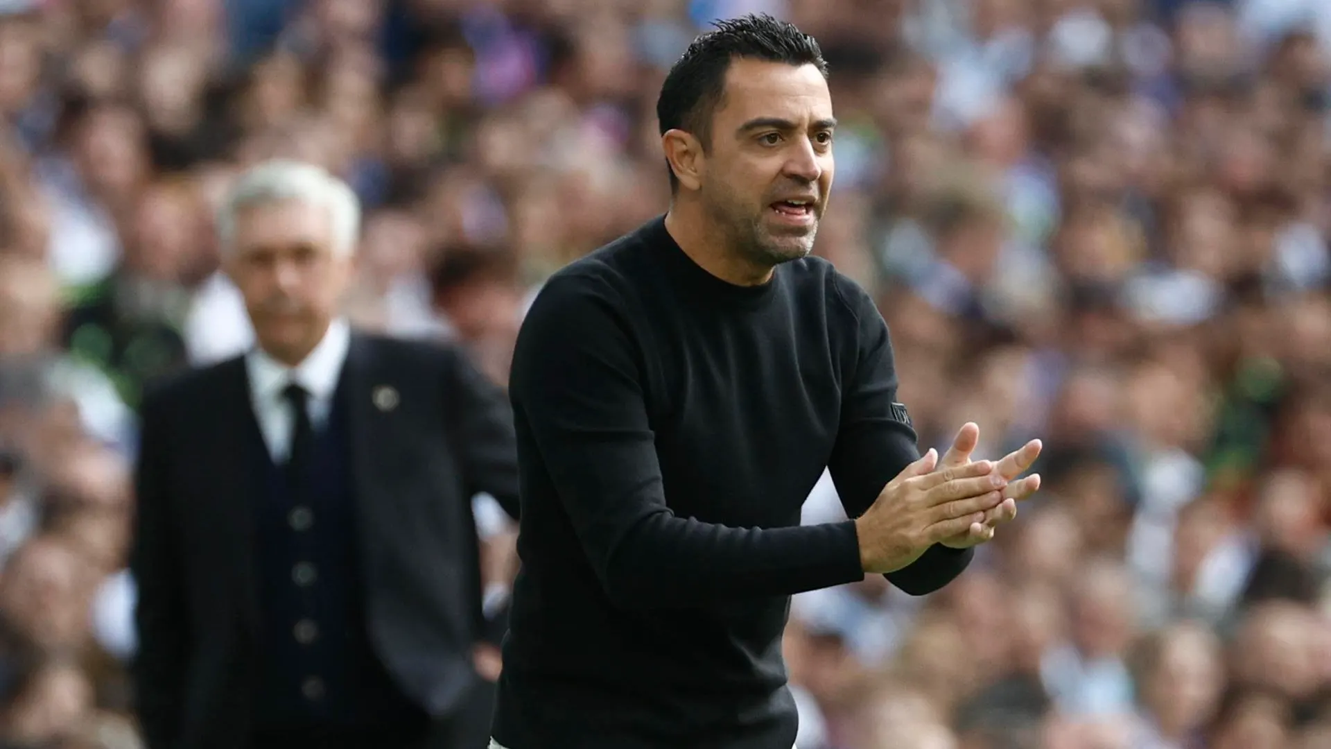 Xavi, durante el Clásico del Bernabéu Xavi, durante el Clásico del Bernabéu