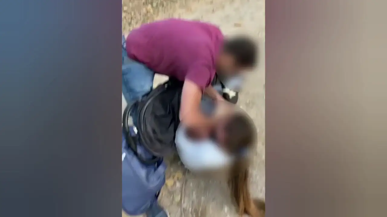 El momento en el que el padre acusado de secuestrar a su bebé en Aragón se lo arranca de los brazos a la madre El momento en el que el padre acusado de secuestrar a su bebé en Aragón se lo arranca de los brazos a la madre: "¡Que me lo des!"