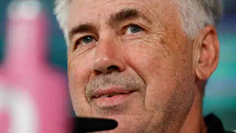 Carlo Ancelotti en rueda de prensa en Valdebebas Carlo Ancelotti en rueda de prensa en Valdebebas