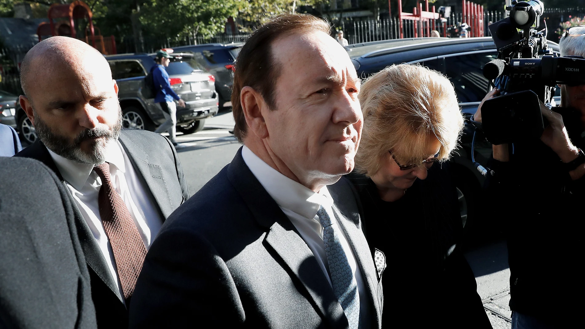 El actor estadounidense Kevin Spacey llega al Tribunal Federal de Nueva York 