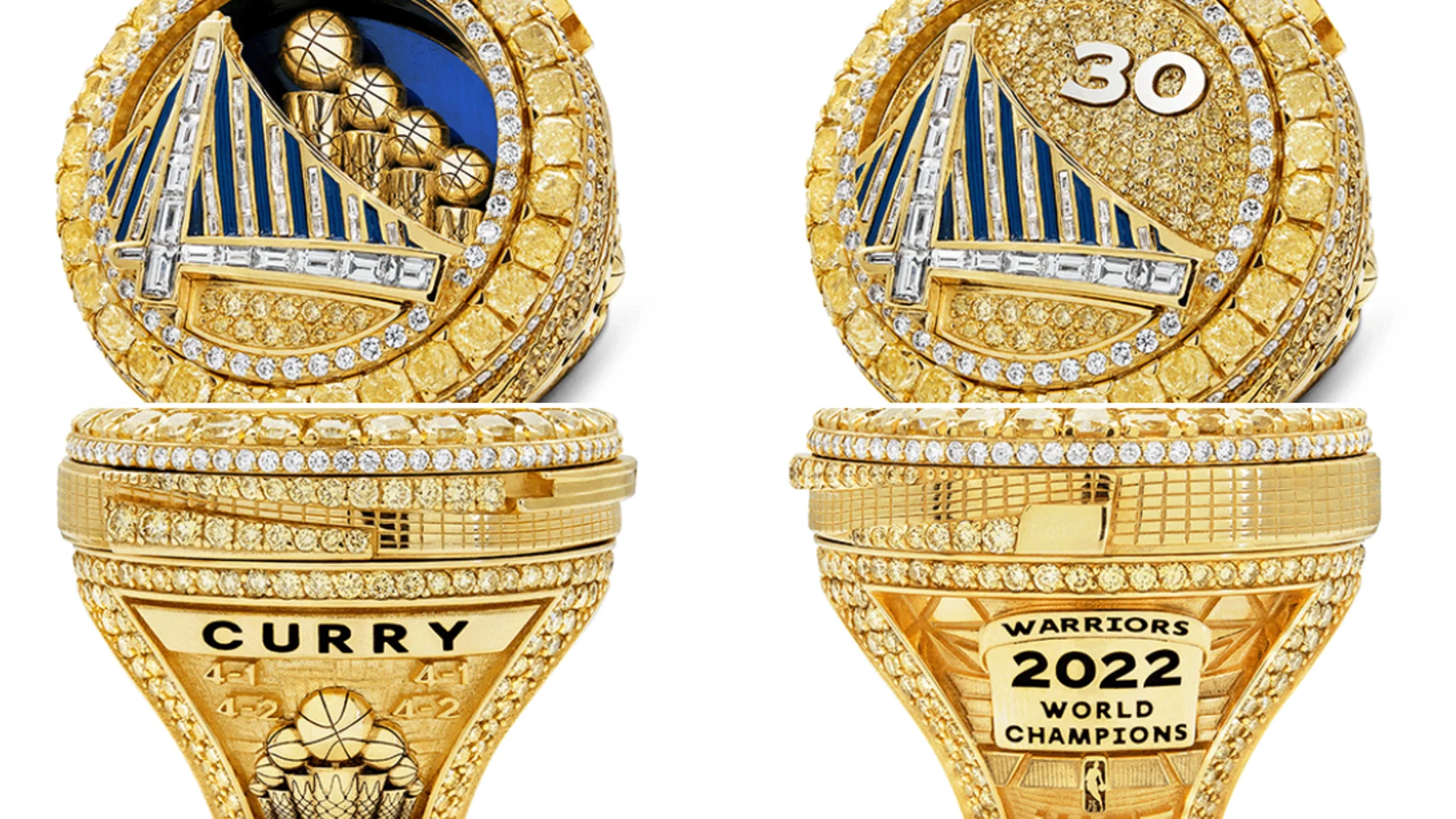 Así es el anillo de campeones de NBA de los Warriors