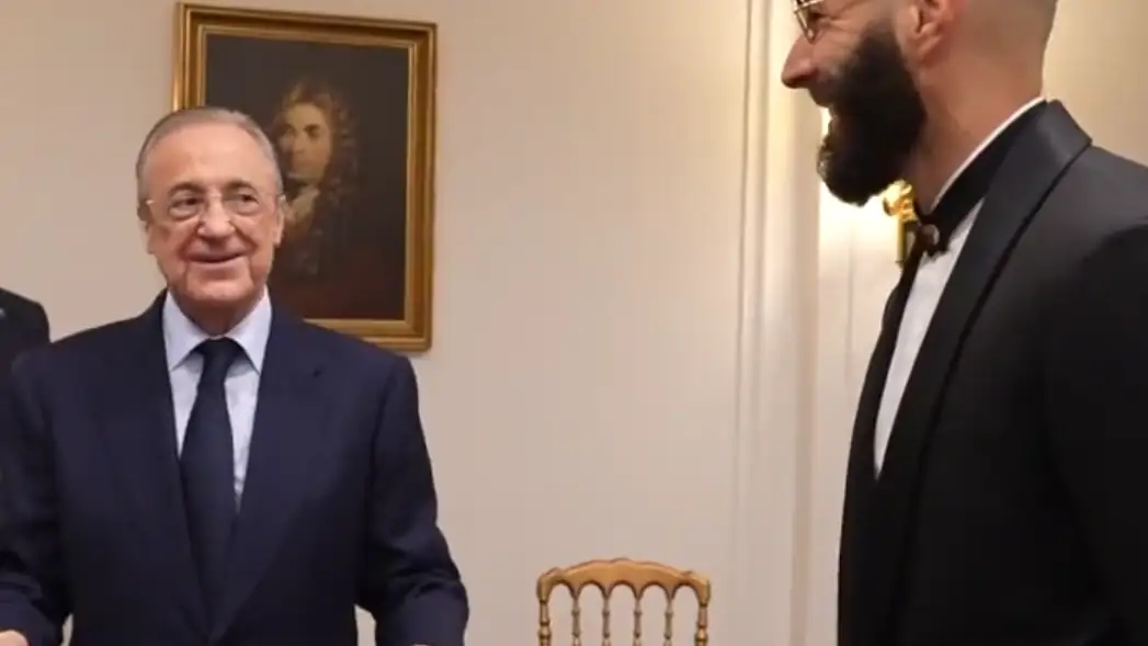 Florentino contando el fichaje de Benzema Florentino contando el fichaje de Benzema