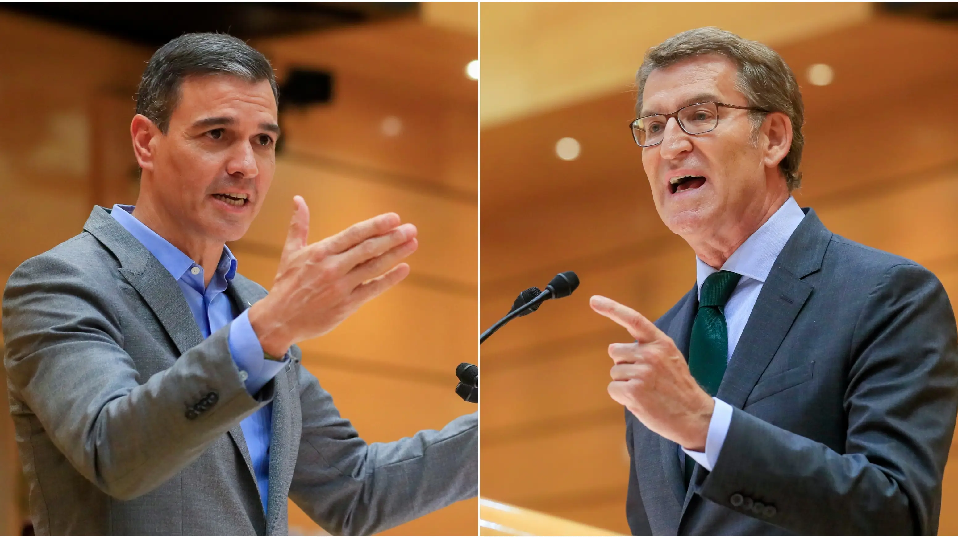 Pedro Sánchez y Alberto Núñez Feijóo Pedro Sánchez y Alberto Núñez Feijóo