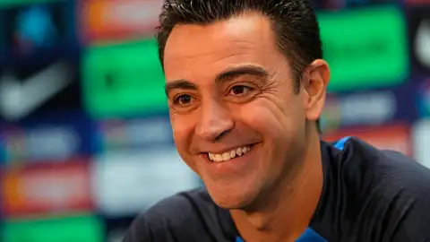 Xavi, en rueda de prensa Xavi, en rueda de prensa