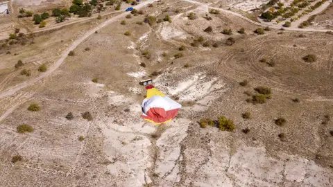 Globo accidentado en la región turca de Capadocia Globo accidentado en la región turca de Capadocia