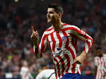 Morata, tras marcarle al Rayo Vallecano Morata, tras marcarle al Rayo Vallecano