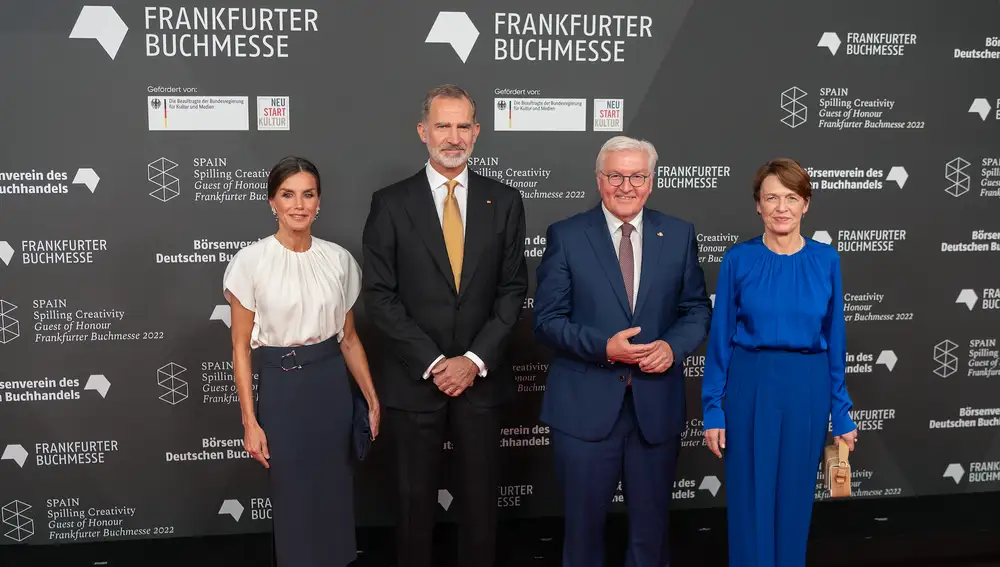 La reina Letizia y el rey Felipe junto Frank-Walter Steinmeier y Elke Büdenbender