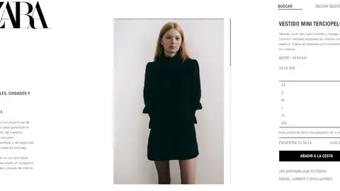 Vestido mini de Zara Vestido mini de Zara