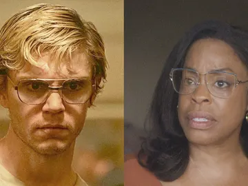 Evan Peters como Jeffrey Dahmer y Niecy Nash como Glenda Cleveland Evan Peters como Jeffrey Dahmer y Niecy Nash como Glenda Cleveland