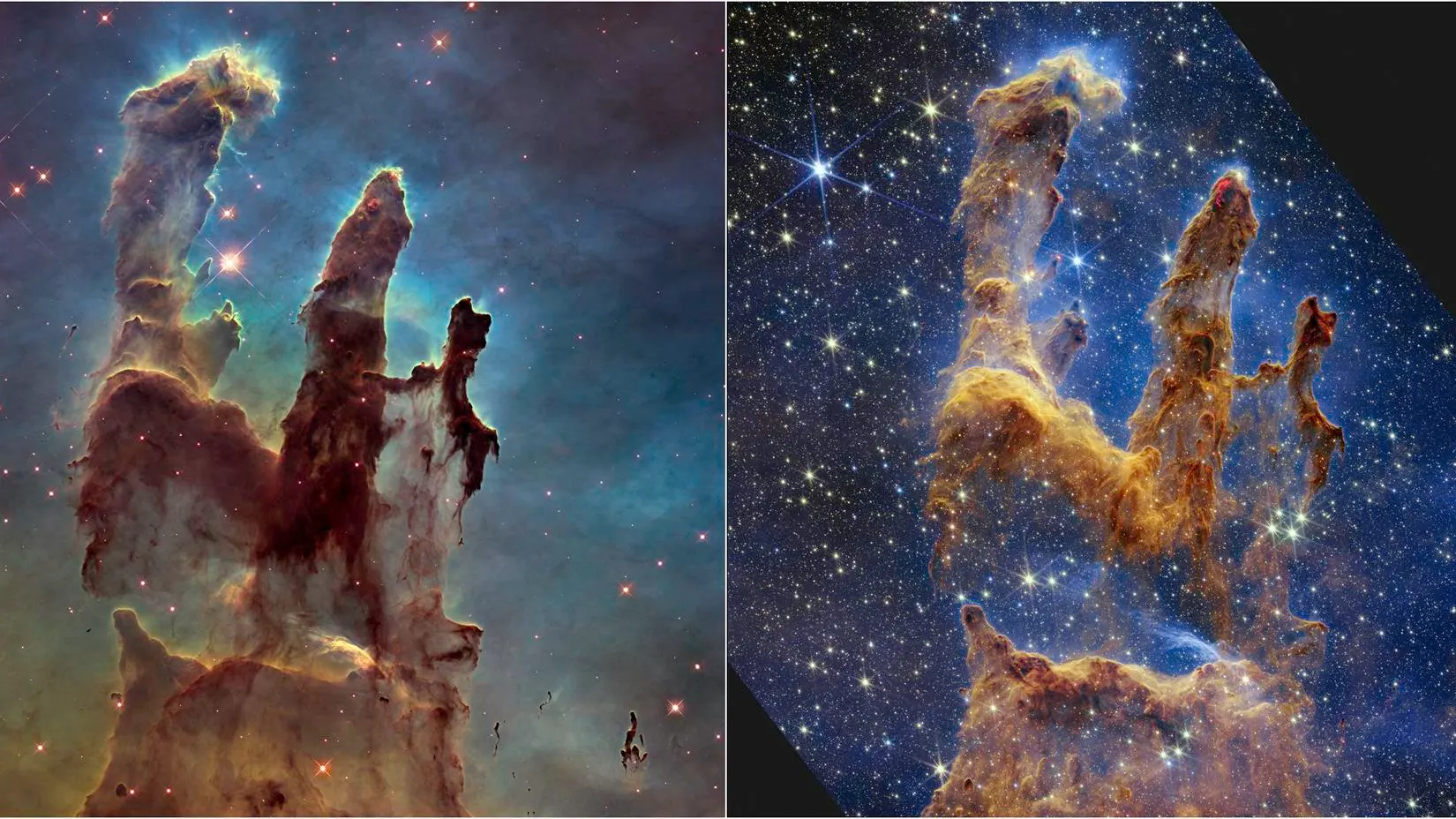 Composici&oacute;n fotogr&aacute;fica divulgada por la NASA del telescopio espacial James Webb