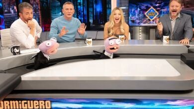 Daniel Craig, Kate Hudson y el director Rian Johnson muestran su lado más competitivo en 'El Hormiguero'