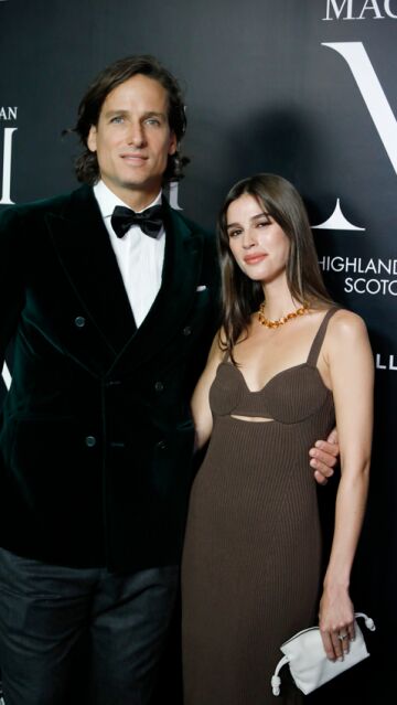 Feliciano López y Sandra Gago en la presentación de la nueva colección de 'The Macallan'