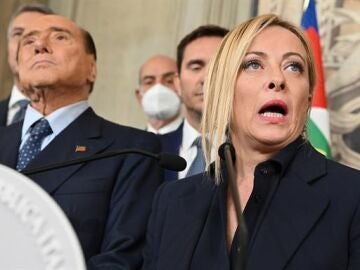 Giorgia Meloni con Silvio Berlusconi