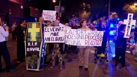 Protestas en El Raval, en Barcelona Protestas en El Raval, en Barcelona