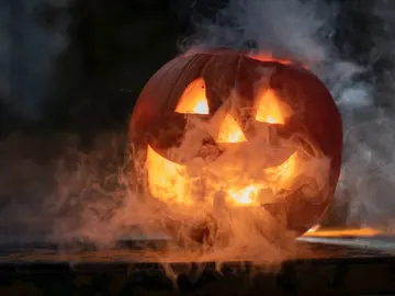 Una calabaza de Halloween Una calabaza de Halloween