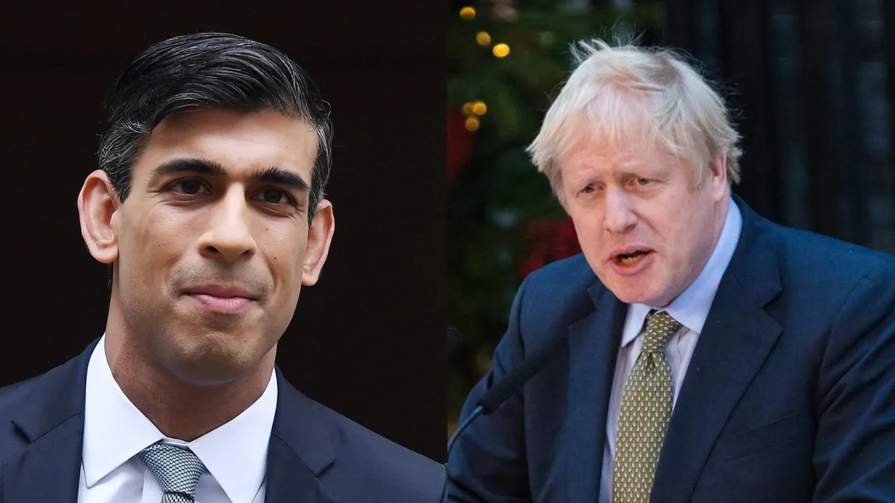 Rishi Sunak y Boris Johnson