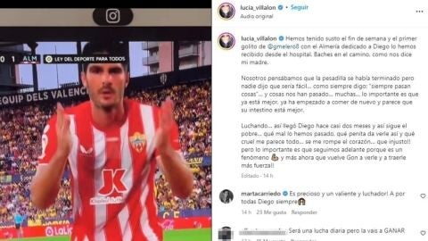 Lucía Villalón, de nuevo en el hospital con su bebé por un susto de salud