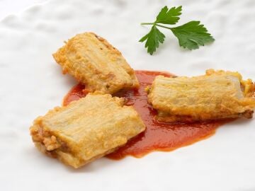 Receta de pencas rellenas de champis, de Karlos Argui&ntilde;ano