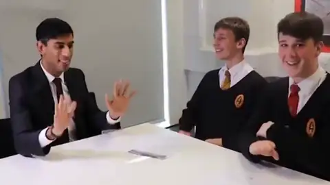 Rishi Sunak, en el vídeo de la polémica de marzo de 2021 Rishi Sunak, en el vídeo de la polémica de marzo de 2021