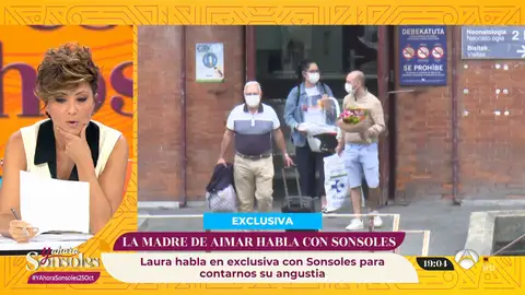 La madre de Aimar expresa su angustia a Sonsoles Ónega: "No voy a poder criar a mis hijos sin miedo" La madre de Aimar expresa su angustia a Sonsoles Ónega: "No voy a poder criar a mis hijos sin miedo"