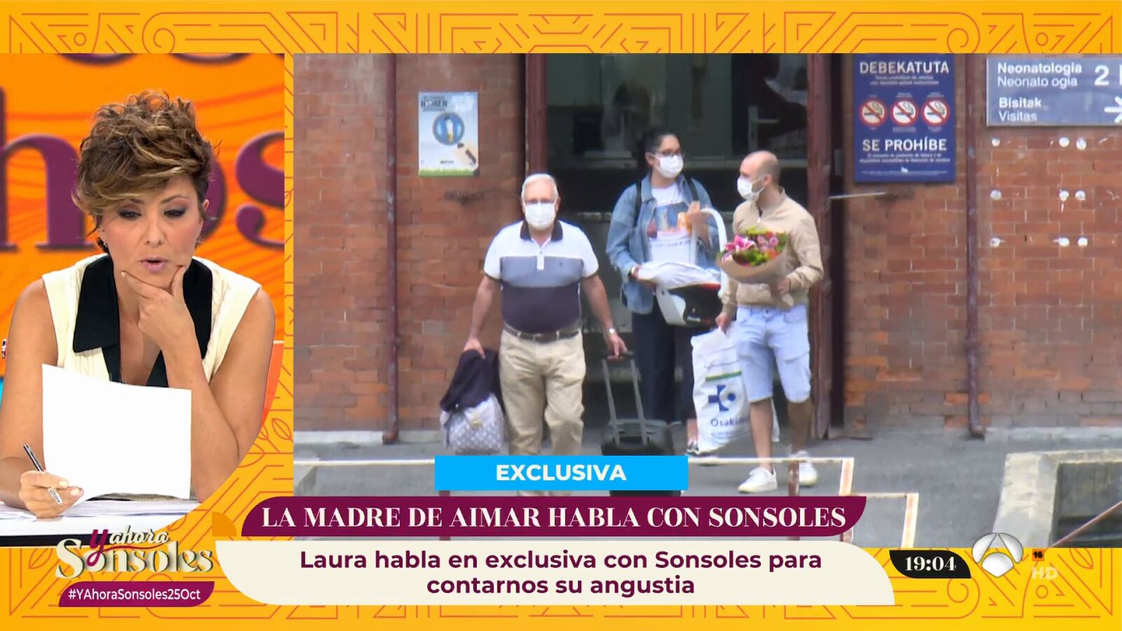 La madre de Aimar expresa su angustia a Sonsoles Ónega: 
