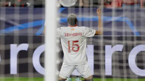 Youssef En-Nesyri celebra su gol ante el Copenhague Youssef En-Nesyri celebra su gol ante el Copenhague