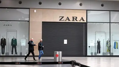 Tienda de Inditex cerrada en Moscú Tienda de Inditex cerrada en Moscú
