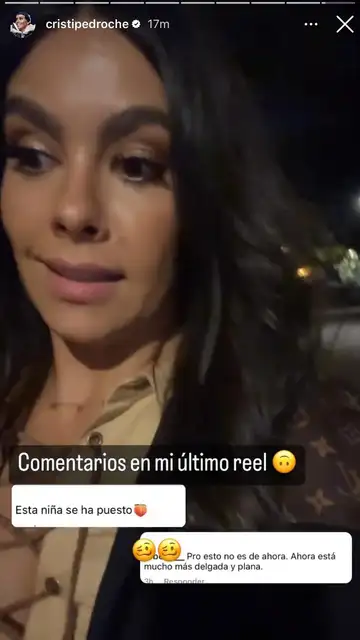 Cristina Pedroche muestra los comentarios de su último reel Cristina Pedroche muestra los comentarios de su último reel
