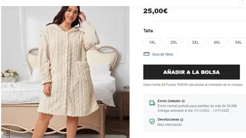 Bata de Shein Bata de Shein