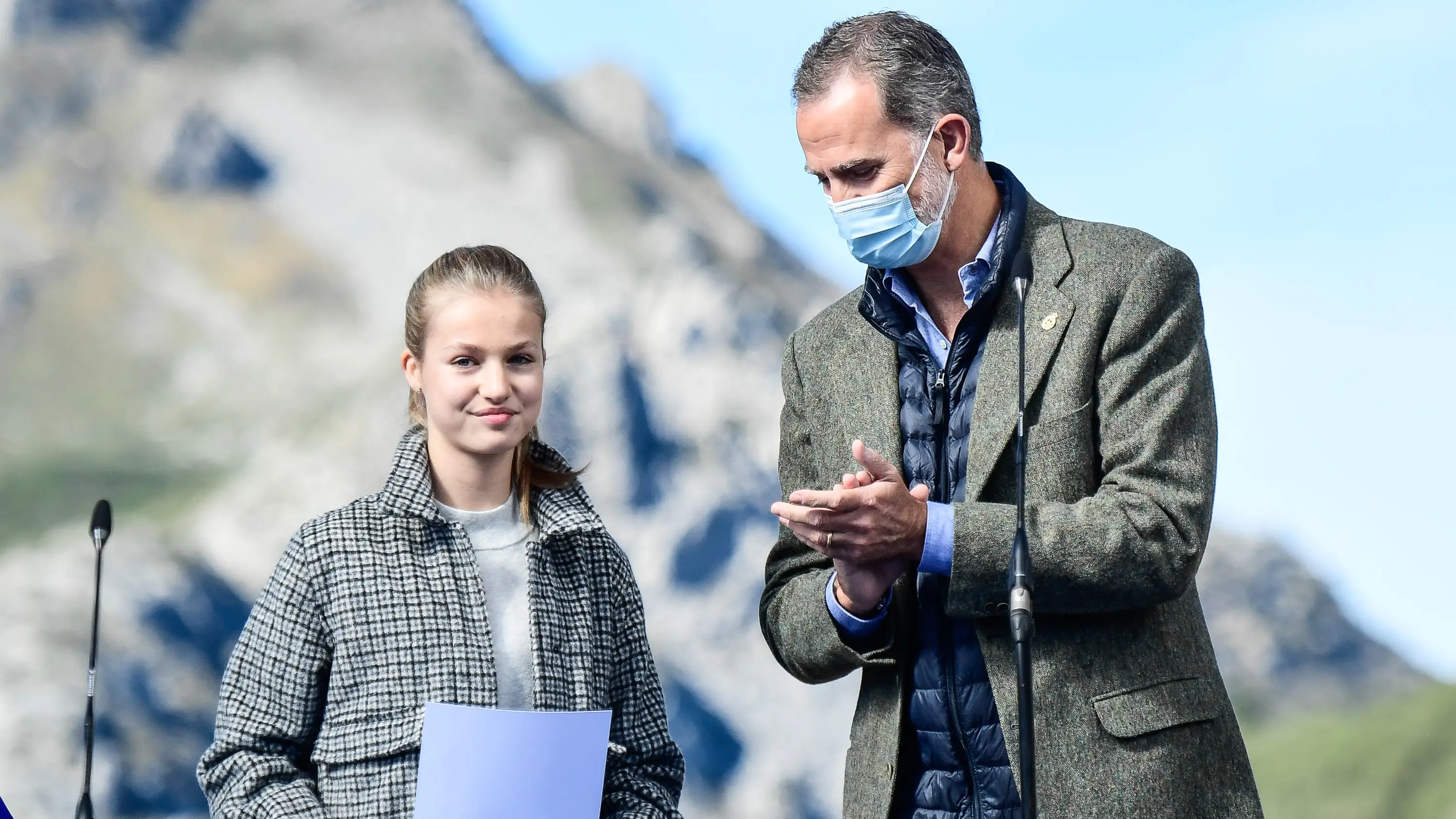 El rey Felipe VI y la princesa Leonor
