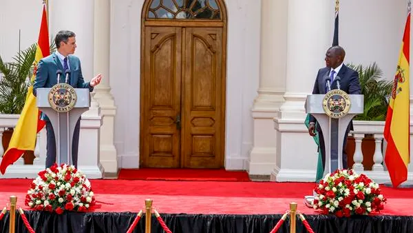 Pedro S&aacute;nchez y William Ruto